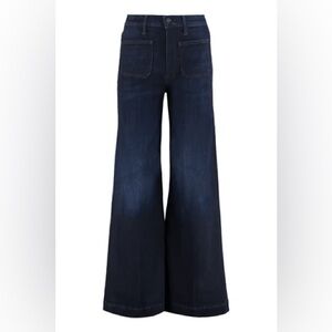 MOTHER The Swooner Patch Roller Skimp Ultra High-Rise Wide-Leg Jeans